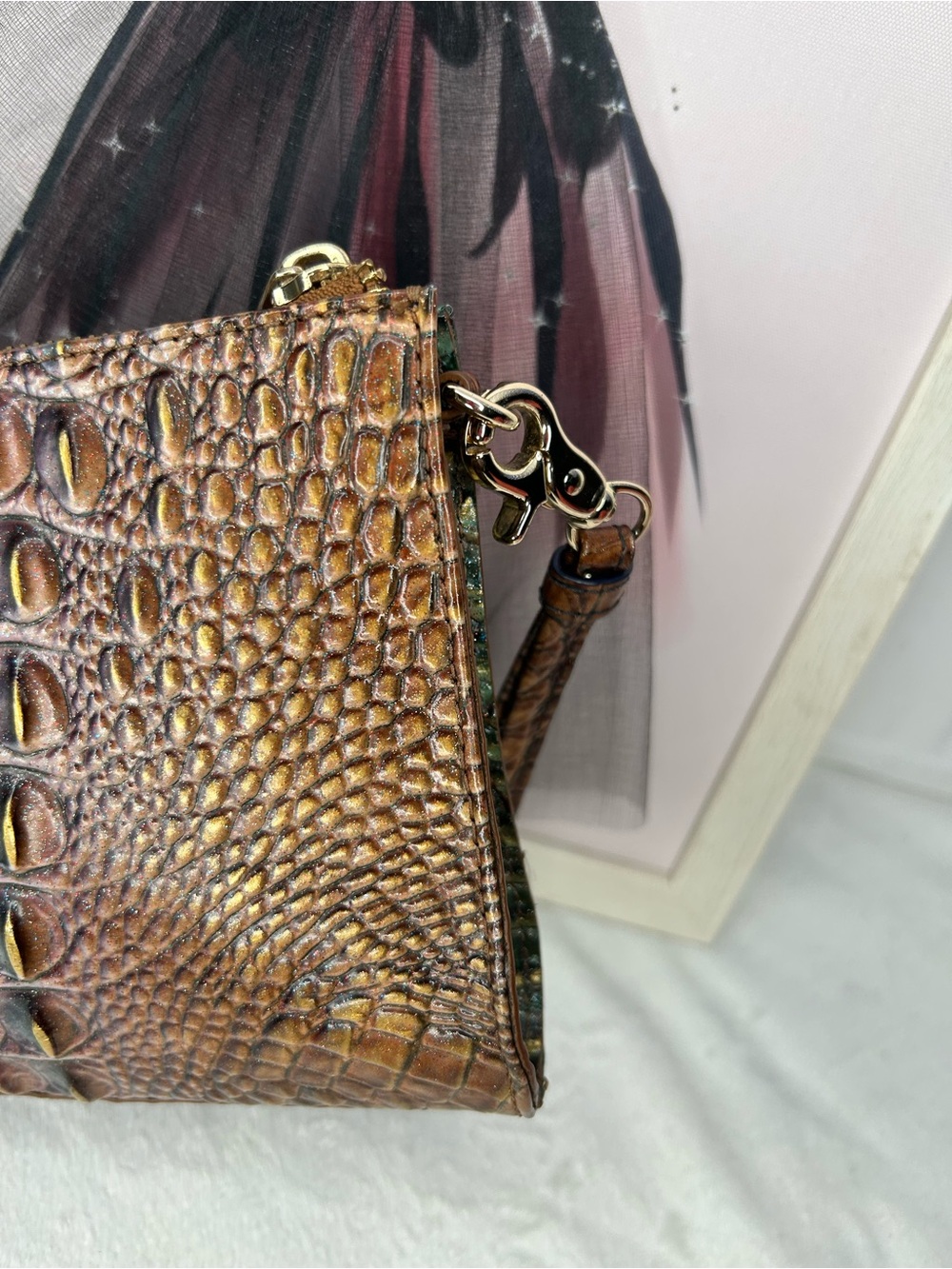 Brahmin Daisy Wristlet Clutch -Mystical Ombre - Picture 8 of 9